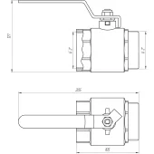 Кран кульовий прямий Q PROFESSIONAL 2″ ЗВ КР PN40 QP152