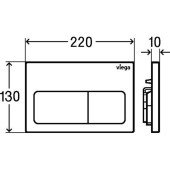 Панель змиву Prevista для бачків хром Viega 773717 Панель змиву Prevista для бачків хром Viega 773717
