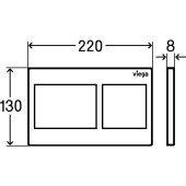 Панель змиву Prevista для бачків матовий хром Viega 773243 Панель змиву Prevista для бачків матовий хром Viega 773243