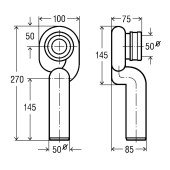 Сифон для пісуара VIEGA вбудований нижній 492458 Сифон для пісуара VIEGA вбудований нижній 492458
