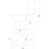 Унітаз-компакт «Орсо», 1с  (Дніпрокераміка), CLEAN ON низ, гориз