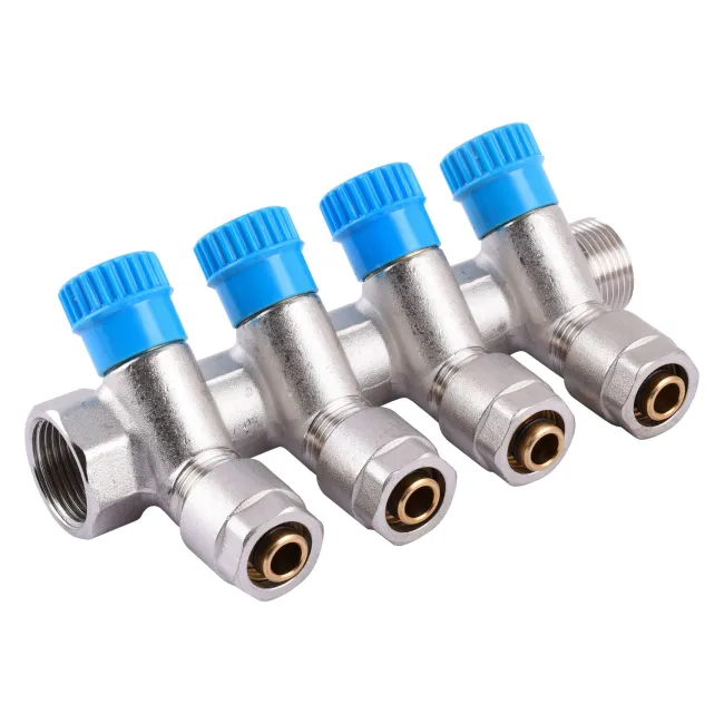 Колектор CRISTAL 3/4Gх1/2*16 - 4-ою (під 35 *) з перекриття (NM-1016) Колектор CRISTAL 3/4Gх1/2*16 - 4-ою (під 35 *) з перекриття (NM-1016)