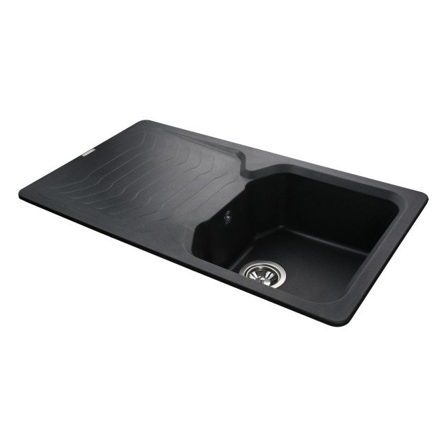 Гранітна мийка Globus Lux BOREN чорний металiк 860х500мм-А0001 2