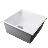 Гранітна мийка Globus Lux AMMER пiдстiльна, бiлий 440 х 440 мм - -А0007