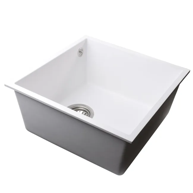 Гранітна мийка Globus Lux AMMER пiдстiльна, бiлий 440 х 440 мм - -А0007