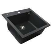 Гранітна мийка Globus Lux AOSTA графiт 490x455мм-А0001 Гранітна мийка Globus Lux AOSTA графiт 490x455мм-А0001