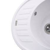 Гранітна мийка Globus Lux ARNO білий 620х500мм-А0007