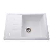 Гранітна мийка Globus Lux MONO білий 620х435мм-А0007 Гранітна мийка Globus Lux MONO білий 620х435мм-А0007