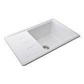 Гранітна мийка Globus Lux MONO білий 620х435мм-А0007 Гранітна мийка Globus Lux MONO білий 620х435мм-А0007