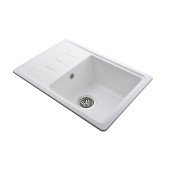 Гранітна мийка Globus Lux MONO білий 620х435мм-А0007 Гранітна мийка Globus Lux MONO білий 620х435мм-А0007