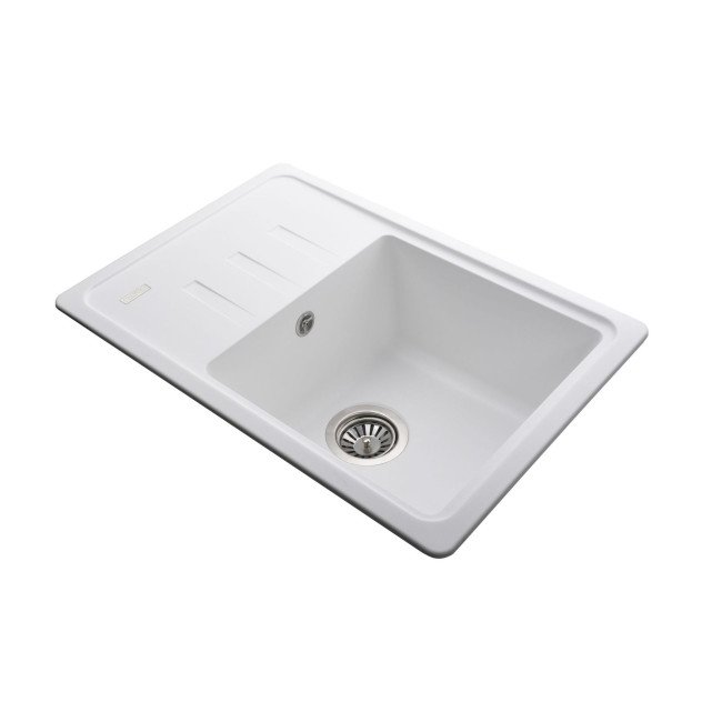 Гранітна мийка Globus Lux MONO білий 620х435мм-А0007 Гранітна мийка Globus Lux MONO білий 620х435мм-А0007
