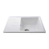 Гранітна мийка Globus Lux MONO білий 620х435мм-А0007 Гранітна мийка Globus Lux MONO білий 620х435мм-А0007