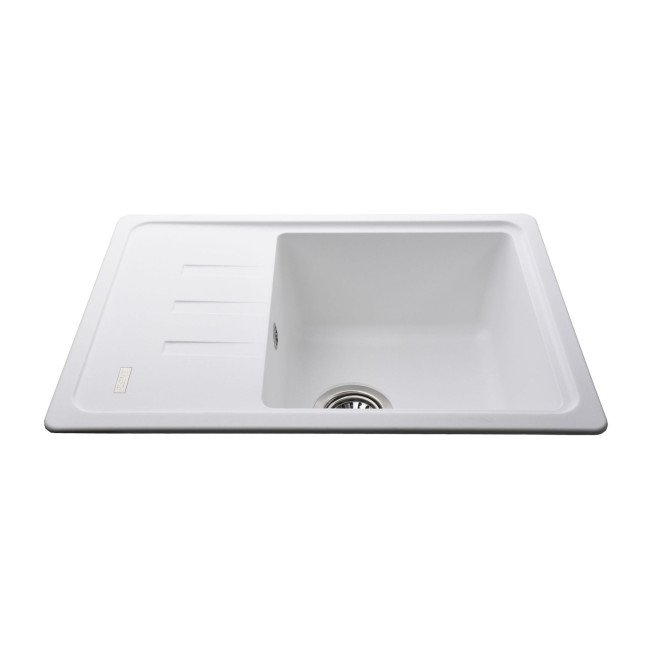 Гранітна мийка Globus Lux MONO білий 620х435мм-А0007 Гранітна мийка Globus Lux MONO білий 620х435мм-А0007