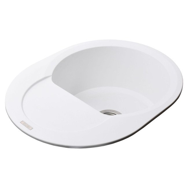 Гранітна мийка Globus Lux MORAINE білий 600х470мм-А0007 Гранітна мийка Globus Lux MORAINE білий 600х470мм-А0007