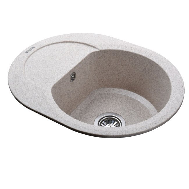 Гранітна мийка Globus Lux MORAINE мигдаль 600х470мм-А0008 Гранітна мийка Globus Lux MORAINE мигдаль 600х470мм-А0008