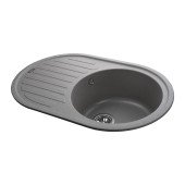 Гранітна мийка Globus Lux OHARA сірий камiнь 770х500мм-А0005 Гранітна мийка Globus Lux OHARA сірий камiнь 770х500мм-А0005