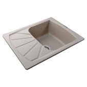Гранітна мийка Globus Lux TANA піщаний 610х500мм-А0004 Гранітна мийка Globus Lux TANA піщаний 610х500мм-А0004