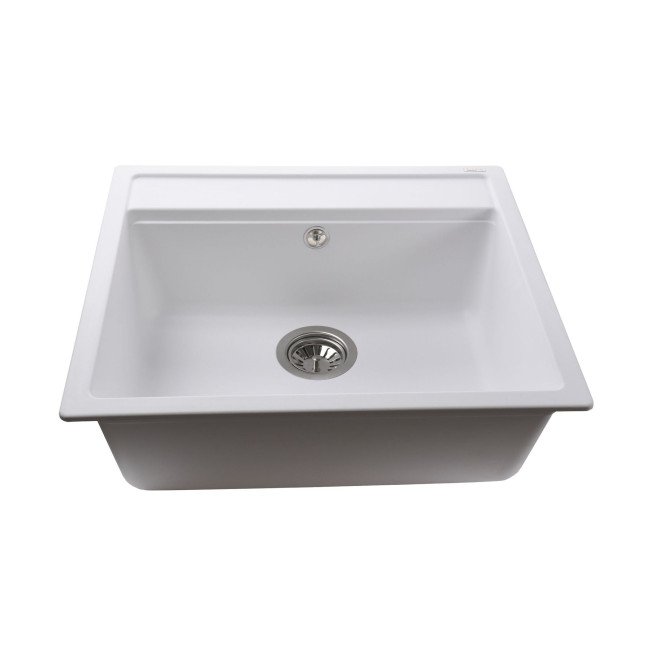 Гранітна мийка Globus Lux VOLTA білий 570х510мм-А0007 Гранітна мийка Globus Lux VOLTA білий 570х510мм-А0007