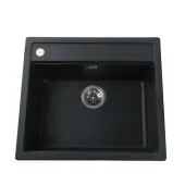 Гранітна мийка Globus Lux VOLTA  чорний 570х510мм-А0002