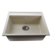 Гранітна мийка Globus Lux VOLTA слонова кiстка 570х510мм Гранітна мийка Globus Lux VOLTA слонова кiстка 570х510мм