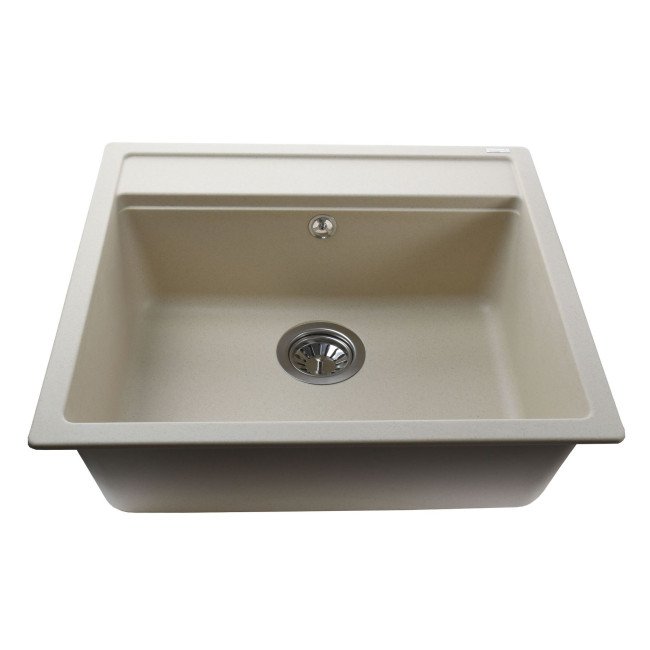 Гранітна мийка Globus Lux VOLTA слонова кiстка 570х510мм Гранітна мийка Globus Lux VOLTA слонова кiстка 570х510мм