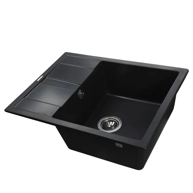 Гранітна мийка Globus Lux ONE чорний металік 650х500мм-А0001 2 Гранітна мийка Globus Lux ONE чорний металік 650х500мм-А0001 2