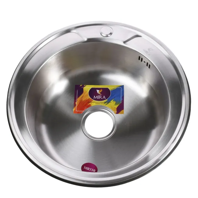 Мийка кухонна врiзна кругла 510х160 Matt MR 510S 0,6 mm Mira Мийка кухонна врiзна кругла 510х160 Matt MR 510S 0,6 mm Mira