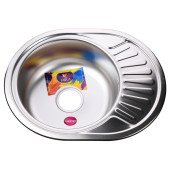 Мийка кухонна врiзна кругла 570х450х160 Satin MR 5745 E 0,6 mm Mira