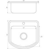 Мийка кухонна врiзна прямокутна 490x460х180 Satin MR 4946 E Mira Мийка кухонна врiзна прямокутна 490x460х180 Satin MR 4946 E Mira