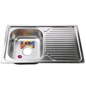 Мийка кухонна врiзна прямокутна з полицею 780х480х180 Decor MR 7848 D Mira Мийка кухонна врiзна прямокутна з полицею 780х480х180 Decor MR 7848 D Mira