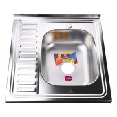 Мийка кухонна накладна прямокутна 600х600х180 Satin Right MR 6060 R E Mira