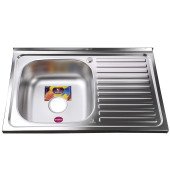 Мийка кухонна накладна прямокутна 800х500х180 Decor Left MR 8050 L D Mira Мийка кухонна накладна прямокутна 800х500х180 Decor Left MR 8050 L D Mira