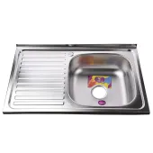 Мийка кухонна накладна прямокутна 800х500х180 Decor Right MR 8050 R D  Mira