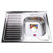 Мийка кухонна накладна прямокутна 800х600х180 Satin Right MR 8060 R E Mira Мийка кухонна накладна прямокутна 800х600х180 Satin Right MR 8060 R E Mira