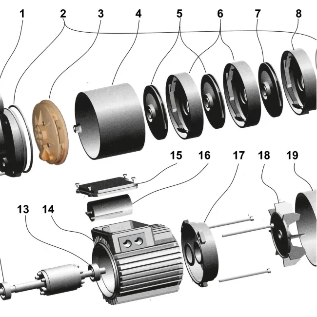 Насос відцентровий багатоступінчастий Optima MH-N 1800INOX 1,8кВт нерж, колеса
