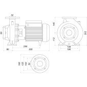 Насос моноблочний IR 32-125A 1,5 кВт SAER (20 м3/год, 25,4 м) Насос моноблочний IR 32-125A 1,5 кВт SAER (20 м3/год, 25,4 м)