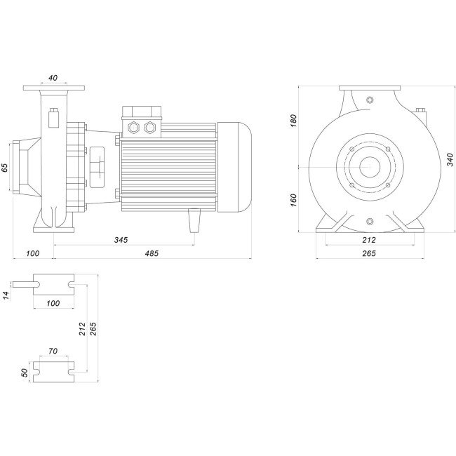 Насос моноблочний IR 40-200NA 11,0 кВт SAER (60 м3/год, 61 м)