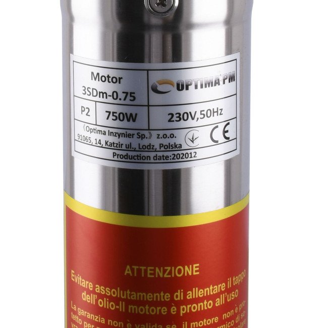 Насос свердловиний з підвищеною стійкістю до піску  OPTIMA PM 3SDm2,5/20 0,75 кВт 90м + 55 м кабель 2