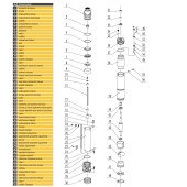 Насос свердловиний з підвищеною стійкістю до піску  OPTIMA PM 4QJm4/11 0,75 кВт 81м + 1,5 м кабель