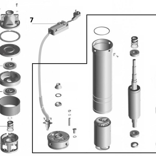 Насос свердловинний вихровий VOLKS pumpe  4SKm150 1,1кВт + кабель 15м + пульт