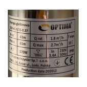 Насос свердловинний з підв, стійк, до піску 3″ OPTIMA 3SDm1,8/15 0,37 кВт 61м +пульт+кабель 35м NEW Насос свердловинний з підв, стійк, до піску 3″ OPTIMA 3SDm1,8/15 0,37 кВт 61м +пульт+кабель 35м NEW