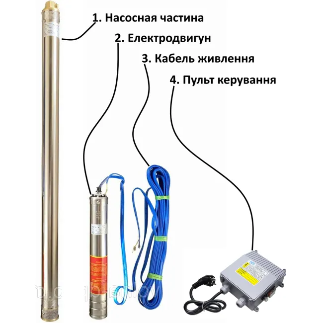 Насос свердловинний з підв, стійк, до піску 3″ OPTIMA 3SDm1,8/39 1,1 кВт 159м +пульт+кабель 1,5мNEW 2 Насос свердловинний з підв, стійк, до піску 3″ OPTIMA 3SDm1,8/39 1,1 кВт 159м +пульт+кабель 1,5мNEW 2