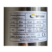 Насос свердловинний з підв, стійк, до піску OPTIMA 3,5SDm3/19 1,1 кВт 103м кабель 1,5м NEW Насос свердловинний з підв, стійк, до піску OPTIMA 3,5SDm3/19 1,1 кВт 103м кабель 1,5м NEW