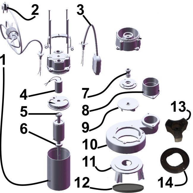 Насос фекальний з ріжучим механізмом Optima V1500-QG 1,5кВт