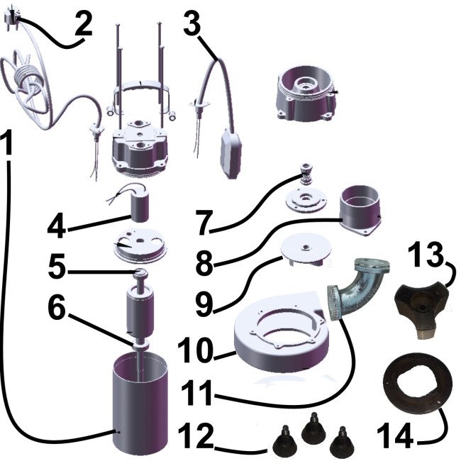 Насос фекальний з ріжучим механізмом Optima V1800 DF 1,8кВт Насос фекальний з ріжучим механізмом Optima V1800 DF 1,8кВт