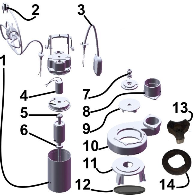 Насос фекальний з ріжучим механізмом Optima WQ15-15QG 1,5кВт