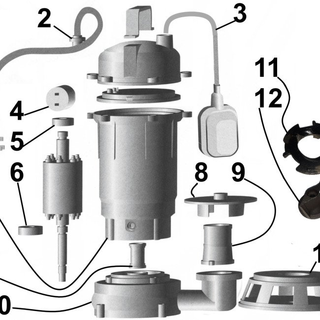 Насос фекальний з ріжучим механізмом Optima WQG 550 0,55 кВт