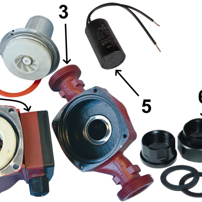 Насос циркуляційний VOLKS pumpe ZP25/6 130мм + гайки Насос циркуляційний VOLKS pumpe ZP25/6 130мм + гайки