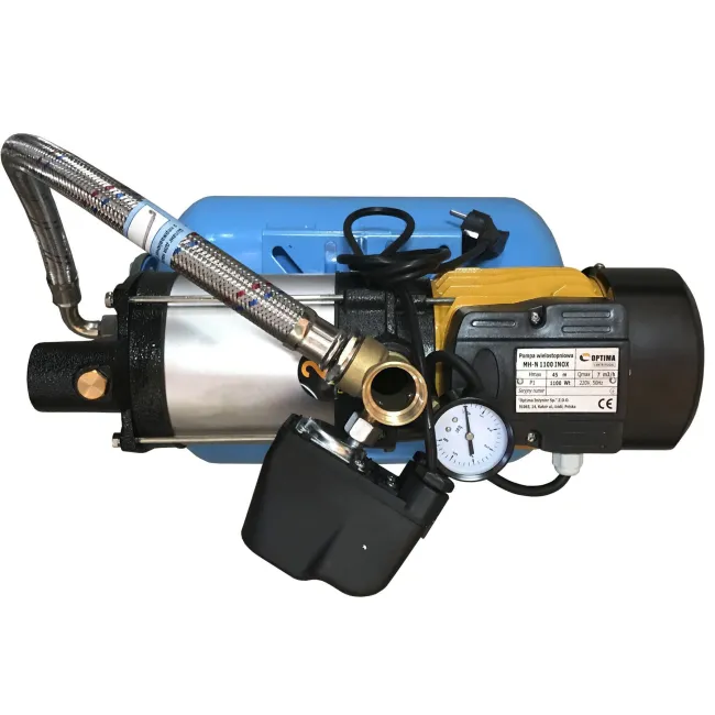 Насосна станція Optima MH-N1100 INOX-24 1,1кВт багатоступ,, нерж,колеса, на гребінці 2 Насосна станція Optima MH-N1100 INOX-24 1,1кВт багатоступ,, нерж,колеса, на гребінці 2