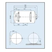 Водонагрівач LEOV LH  80 l горизонтальний (80L H)